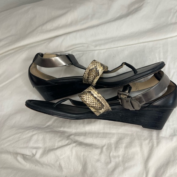 Coach | Black and snake print sandals - Picture 2 of 6